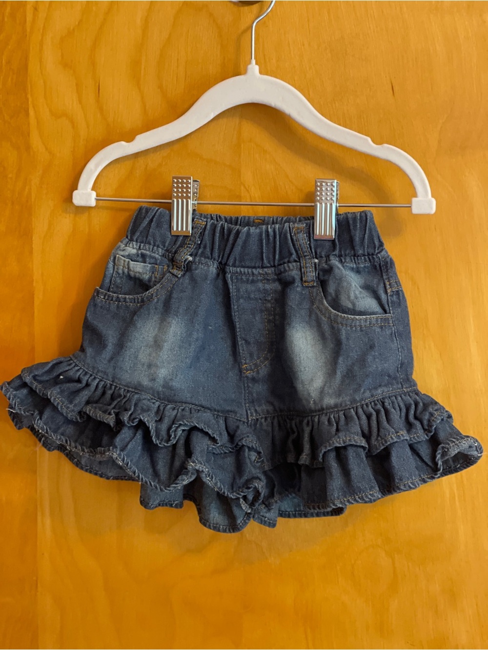 Denim Ruffle Skort for Girls